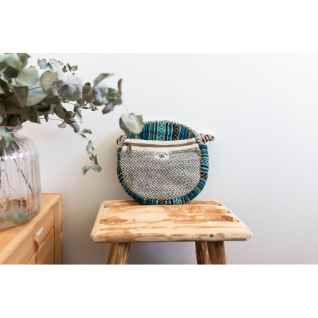 Blue Round Hemp bag