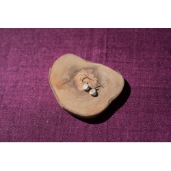 Boucles d'oreilles pendantes en argent et pierre de lune