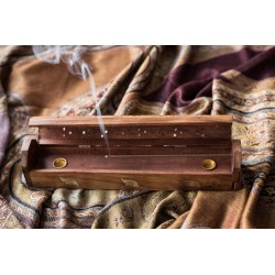 Wooden incense burner box