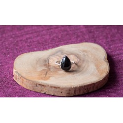 Onyx and silver ring