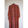 Kimono long rouge orangé