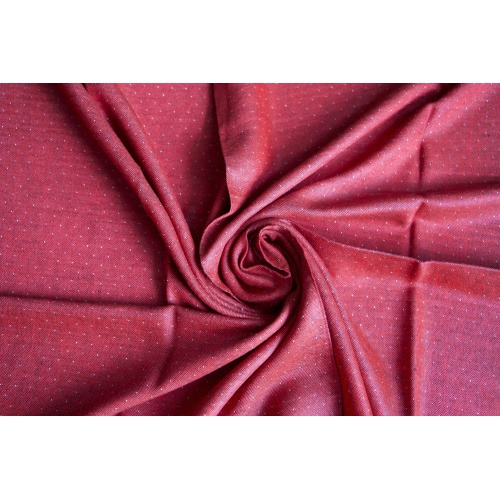 Foulard réversible rouge orangé et crème