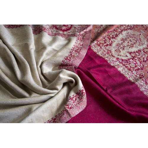 Foulard reversible rose et...