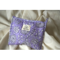 Pochette en coton matelassé violet