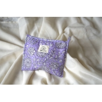 Pochette en coton matelassé violet