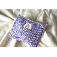 Pochette en coton matelassé violet