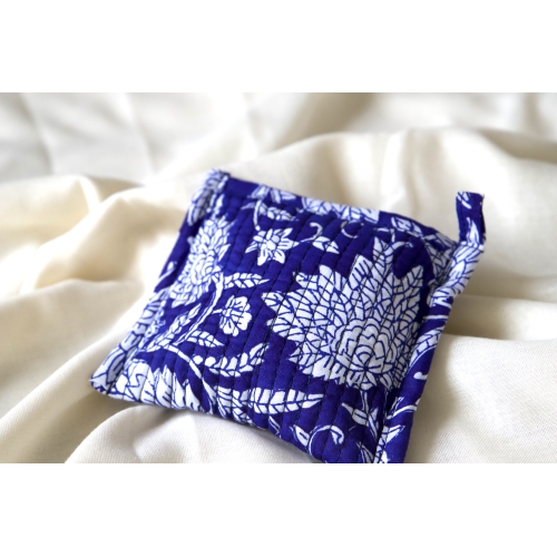 Blue Quilted coin pouch