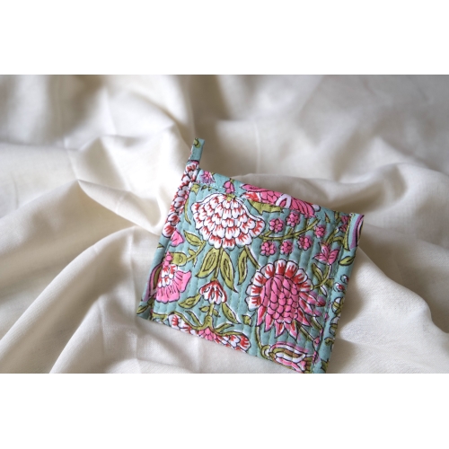 Blue pink green quilted red...