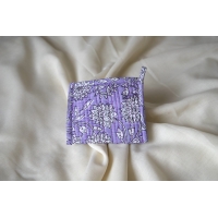 Purple quilted coin pouch