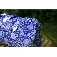 Sac de voyage matelassé bleu