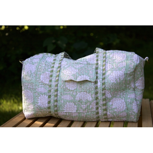 Sac de voyage matelassé vert