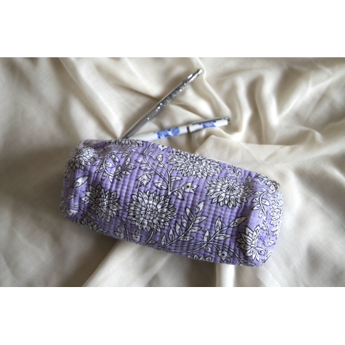 Purple pencil pouch