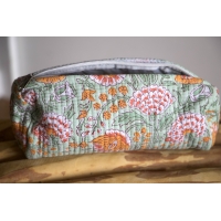 Yellow and green pencil pouch