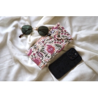 Beige pencil pouch