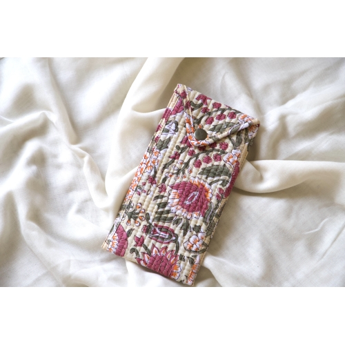Beige pencil pouch