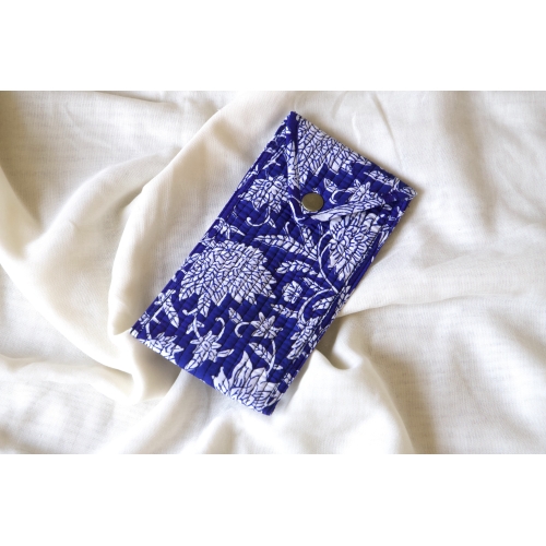 Blue glasses pouch