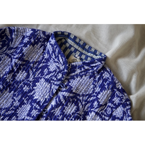 Blue quilted jacket