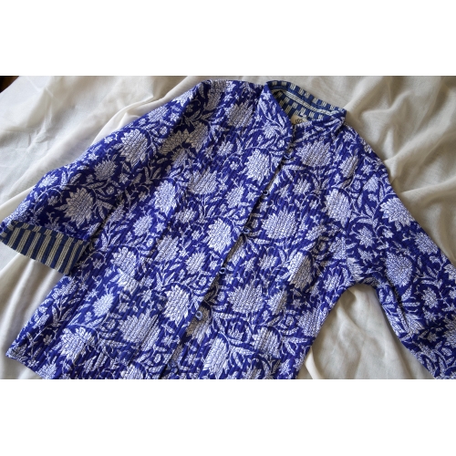 Blue quilted jacket