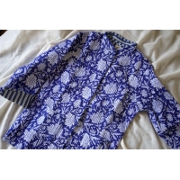 Blue quilted jacket