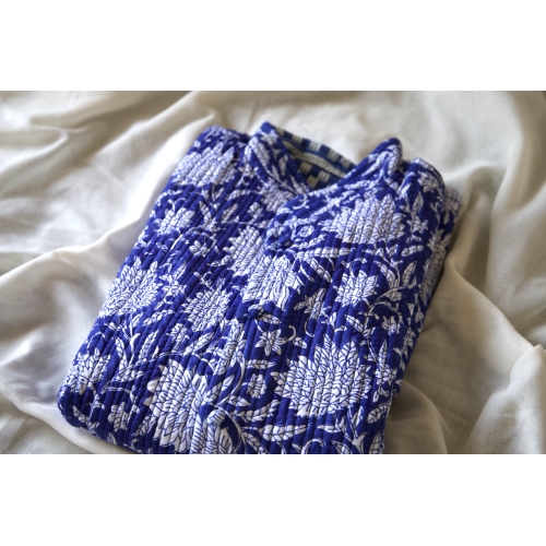 Blue quilted jacket