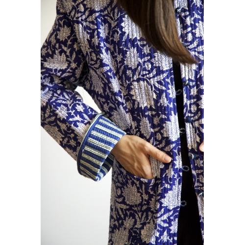 Blue quilted jacket