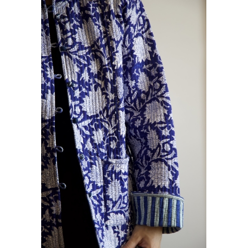 Blue quilted jacket