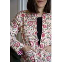 Beige quilted jacket