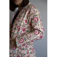 Beige quilted jacket