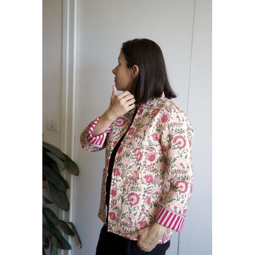 Beige quilted jacket