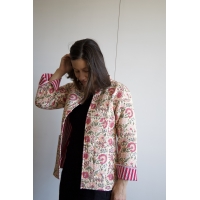 Beige quilted jacket
