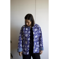 Blue quilted jacket