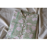 Green quilted jacket