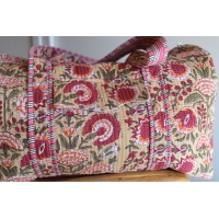 Sac de voyage matelassé beige