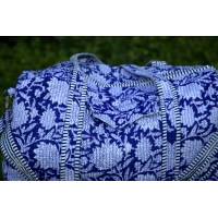 Sac de voyage matelassé bleu