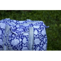 Sac de voyage matelassé bleu