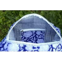 Sac de voyage matelassé bleu