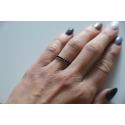 Black spinel Eternity ring