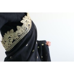 Sari noir et doré